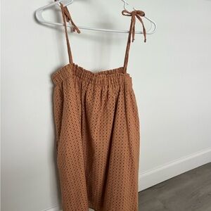 Rylee + Cru Terracotta Eyelet Dress